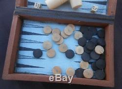 Rare Miniature Backgammon Game For Doll Parisienne Period Late Nineteenth