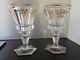 Rare Pair Of Glass In Crystal Baccarat Louis Philippe Gilt Era Xix