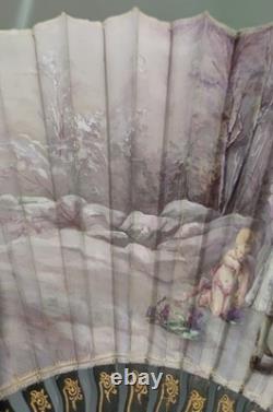 Rare Precious Grand Fan 19th Century