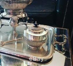 Rare Samovar / English Tea Service Victorian Silver Plated XIX