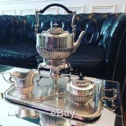 Rare Samovar / English Tea Service Victorian Silver Plated XIX