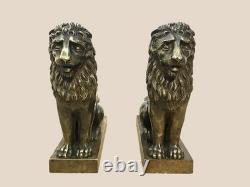 Rare pair of castle door stops in bronze Napoleon III period 19th century