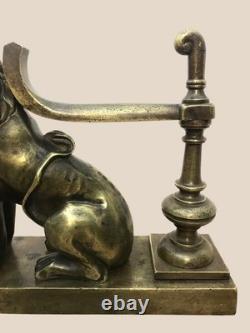 Rare pair of castle door stops in bronze Napoleon III period 19th century