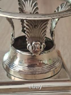 Rare solid silver vinegar and oil cruet, Empire / Restoration period, early 19th century