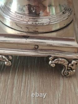 Rare solid silver vinegar and oil cruet, Empire / Restoration period, early 19th century