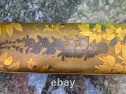 Rectangular lacquer box with wisteria decoration Japan, Meiji period