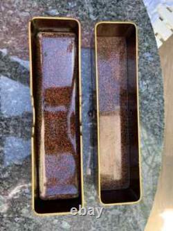 Rectangular lacquer box with wisteria decoration Japan, Meiji period