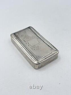 Ref 433 Pyrogenic Matchbox Smoker Object Silver 19th Century