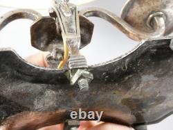 Regency bouillotte lamp in silvered bronze, 18th century