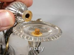 Regency bouillotte lamp in silvered bronze, 18th century