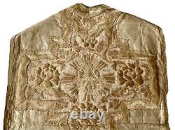 Religiosa Chasuble De Prêtre Embroidery Paramentique Messe Religion Époque XIX Ème