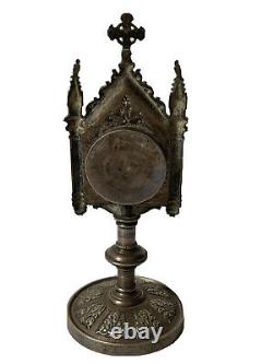 Reliquary Silver Metal Neogothic Devotion Epoque XIX Th Antique Reliquary