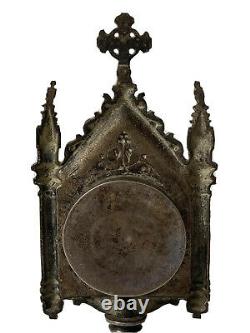 Reliquary Silver Metal Neogothic Devotion Epoque XIX Th Antique Reliquary
