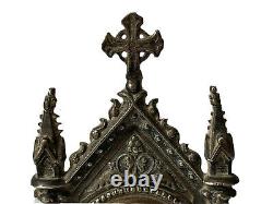 Reliquary Silver Metal Neogothic Devotion Epoque XIX Th Antique Reliquary