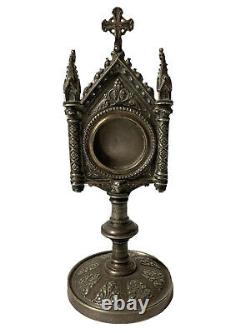 Reliquary Silver Metal Neogothic Devotion Epoque XIX Th Antique Reliquary