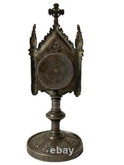 Reliquary Silver Metal Neogothic Devotion Epoque XIX Th Antique Reliquary