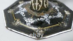 Renaissance Style Candle Holder Enamel From Limoges Era XIX Century