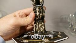 Renaissance Style Candle Holder Enamel From Limoges Era XIX Century