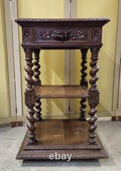 Renaissance-style formal table in solid oak, 19th century period
