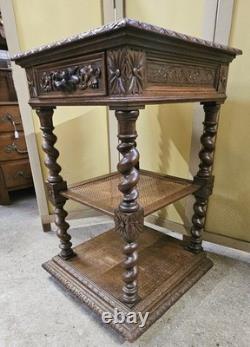 Renaissance-style formal table in solid oak, 19th century period