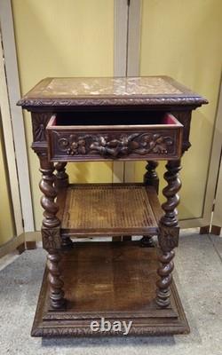 Renaissance-style formal table in solid oak, 19th century period