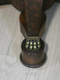 Restoration Side Table in Mahogany and Marble, Early 19th Century