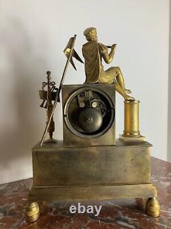 Restoration-era 19th century gilded bronze pendulum