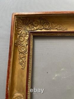 Restoration-era frame, antique frame, gilded frame 55 x 42 cm
