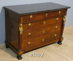 Return from Egypt, mahogany chest of drawers from the Empire period, early 19th century