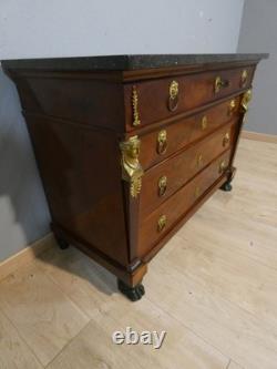 Return from Egypt, mahogany chest of drawers from the Empire period, early 19th century