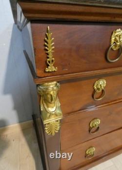 Return from Egypt, mahogany chest of drawers from the Empire period, early 19th century