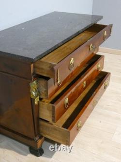Return from Egypt, mahogany chest of drawers from the Empire period, early 19th century