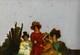 Reverse Glass Painting, 19th Century, Victorian Era, Women With Hats, Romantic Period