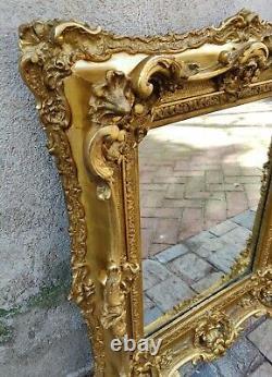 Rococo Mirror In Gilded Wood And Mercury Louis XV 19th Century