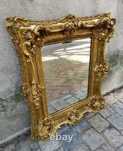 Rococo Mirror In Gilded Wood And Mercury Louis XV 19th Century