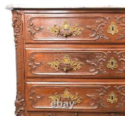 Rococo Walnut Commode from the 19th Century