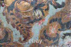 Rococo embossed leather known as Cordoba flowers, baroque period 18th / gilt leather 18th