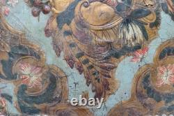 Rococo embossed leather known as Cordoba flowers, baroque period 18th / gilt leather 18th