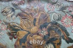 Rococo embossed leather known as Cordoba flowers, baroque period 18th / gilt leather 18th