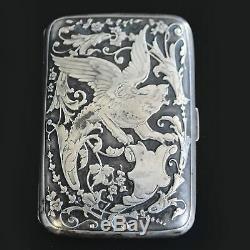 Russian Box Embossed Silver And Inlaid Xixth