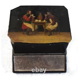 Russian Box (pyrogenic) from the 19th century, painted