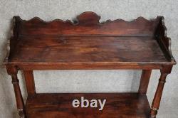 Rustic shelf in Louis XIII style made of turned wood from the 19th century