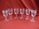 Saint Louis, Leona Model, Set Of 6 Engraved Crystal Wine Glasses, 19th Century