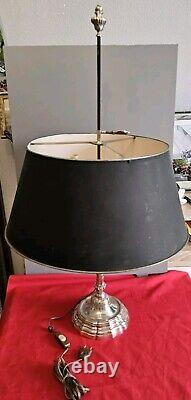 SILVER EMPIRE PERIOD BOUILLOTTE LAMP H82cm DIAM 54cm LAMPSHADE