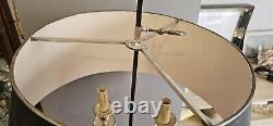 SILVER EMPIRE PERIOD BOUILLOTTE LAMP H82cm DIAM 54cm LAMPSHADE