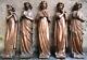 Statue Very Ancient Copper Wall Sculpture Of Musical Angels High Time