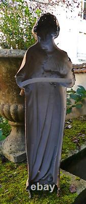 STATUE Very Ancient Copper Wall Sculpture of Musical Angels High Time