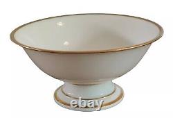 Salad Bowl on Pedestal Old Paris Porcelain 19th Century Empire Period Gilding