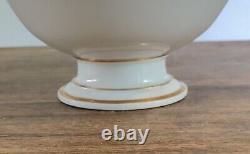 Salad Bowl on Pedestal Old Paris Porcelain 19th Century Empire Period Gilding