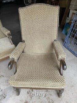 Salon, Sofa And 2 Louis XIV Os De Mouton Style Armchairs 19th Century